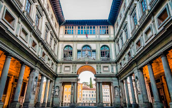 The Uffizi Gallery in Florence, Italy